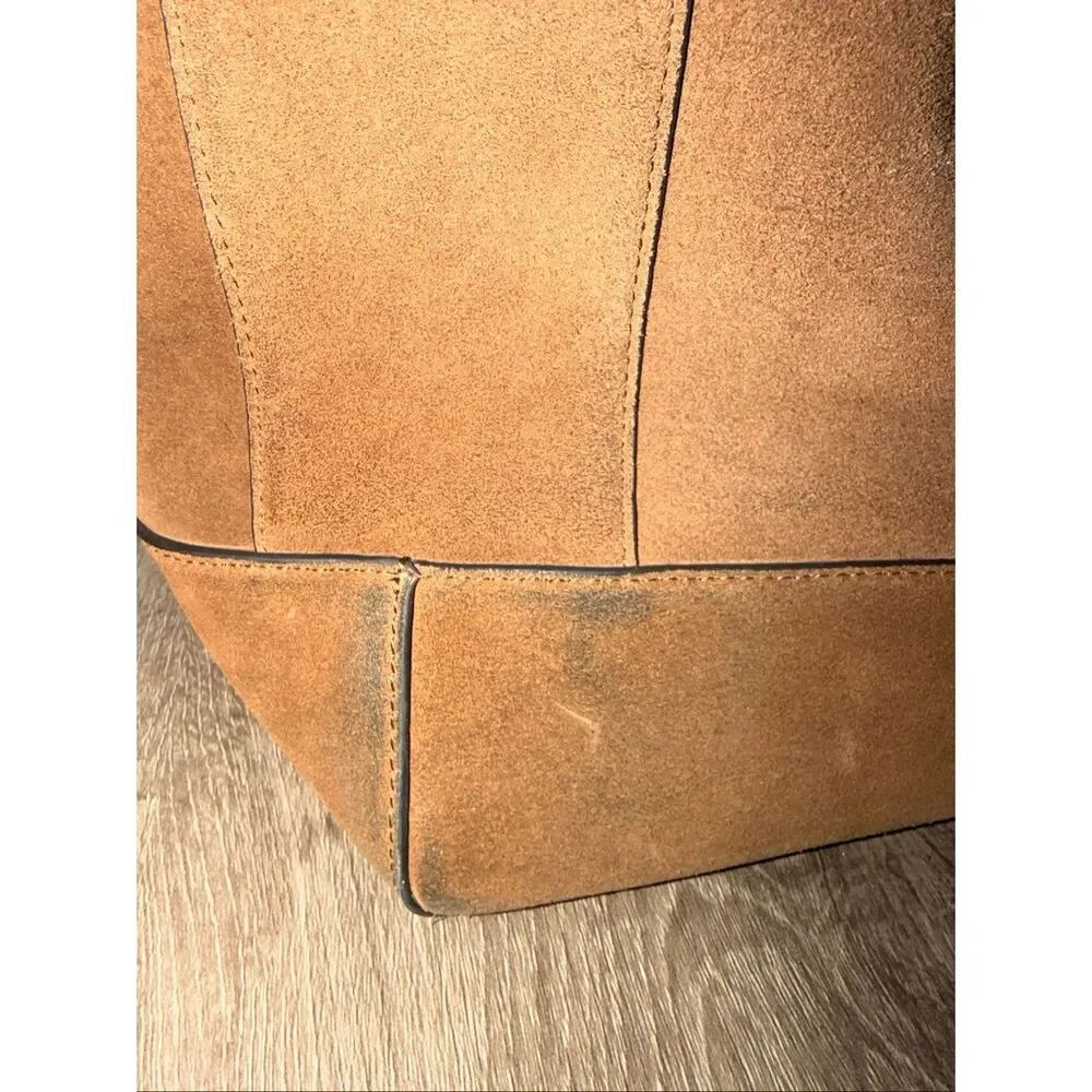 ALLSAINTS Women's Brown Alba Suede Hobo Bag $399
